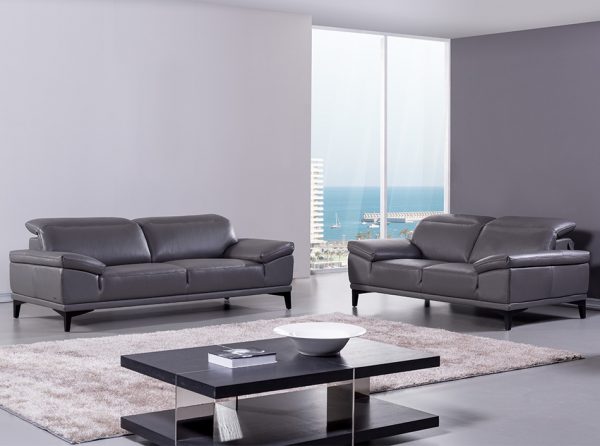 Modern Leather Sofa S215 by Beverly Hills