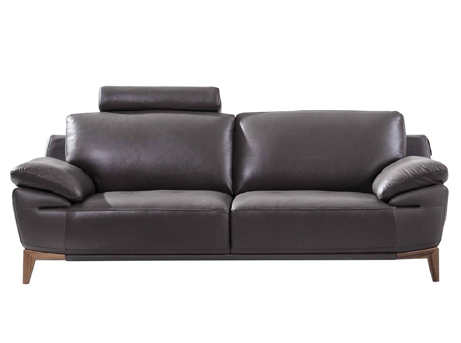 Beverly Hills Modern Leather Sofa S93 Gray