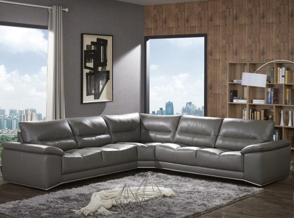 Cagliari Leather Sectional Sofa by J&M Furniture