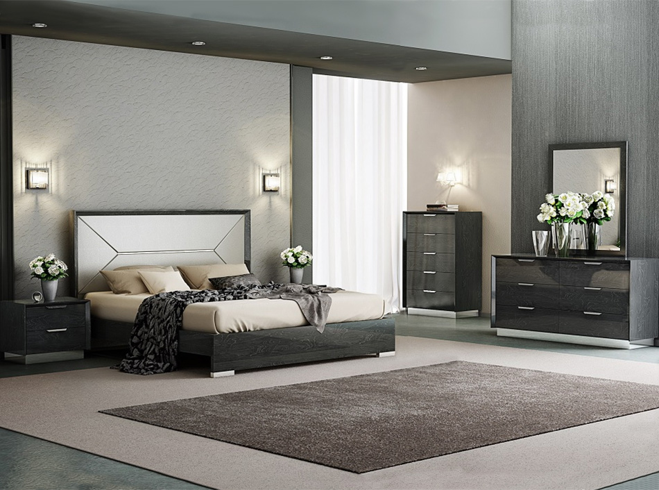 Modern Bed Monte Leone by J&M Furniture