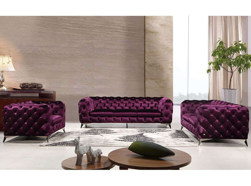 Glitz Sofa By J M Furniture Purple