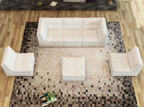 Modern Sofa Set Lego by J&M Furniture | White