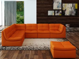 products 01 Lego 7pc Sectional Sofa Pumpkin Leather JM Furniture