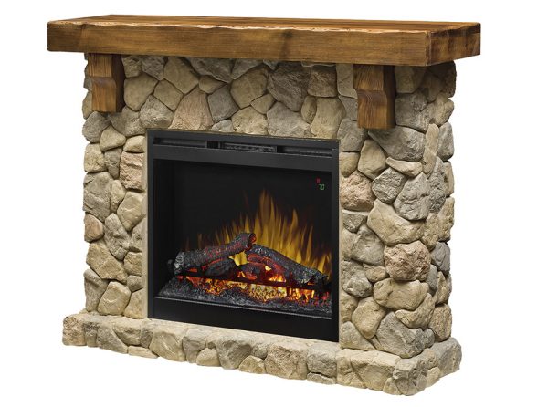 Contemporary Electric Fireplace Fieldstone by Dimplex