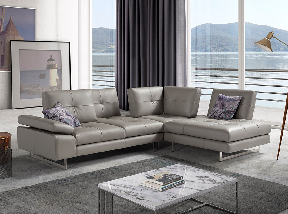Prive Italian Leather Sectional Sofa By