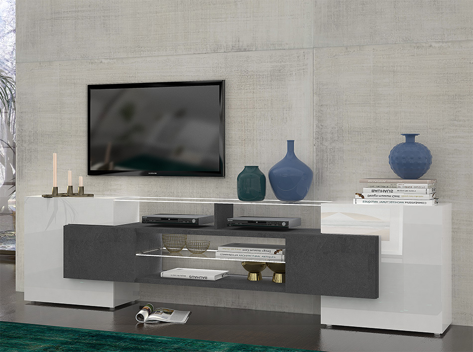 Modern TV Stand Incastro Low | Made in Italy