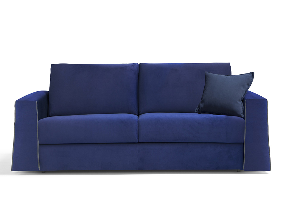 Modern Italian Sofa Bed Temple by Pezzan | Navy Blue