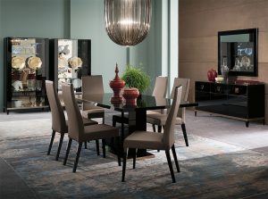 products 01 Mont Noir Luxury Dining Set by ALF Black Gloss