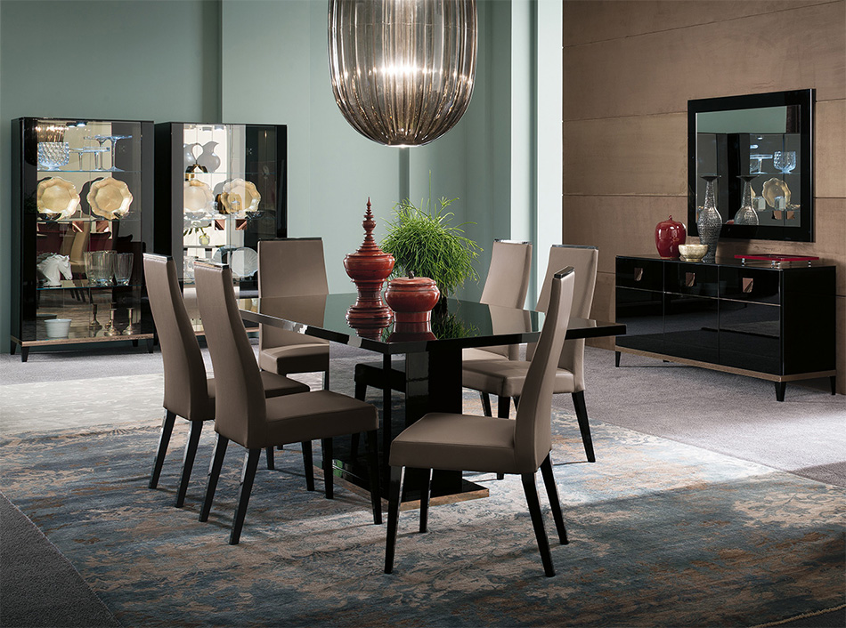 Italian Dining Table Mont Noir By Alf, Noir Dining Table And Chairs
