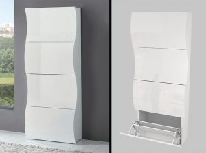 products 01 Modern Italian Shoe Cabinet 4 Door White Gloss