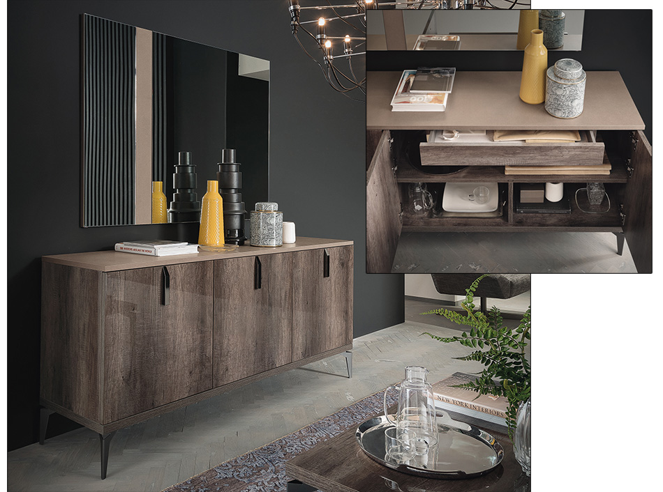 Modern 3-Door Buffet Matera by ALF | Made in Italy