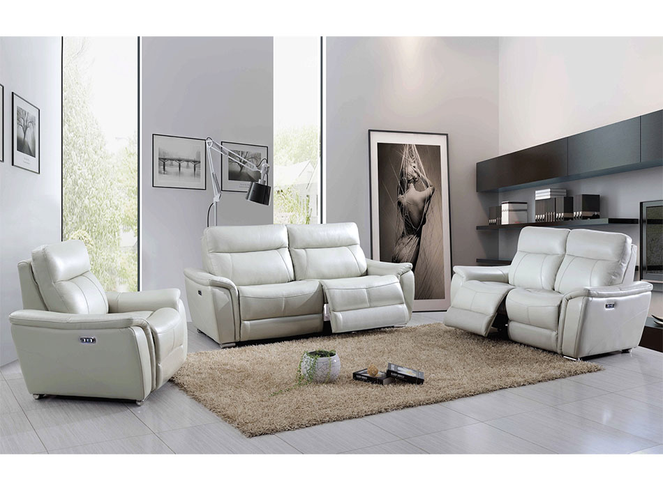 Modern Leather Sofa EF-1705 with Power Recliners