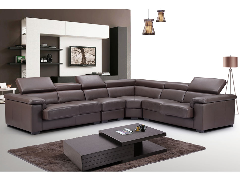 Modern Leather Sectional Sofa EF-2605