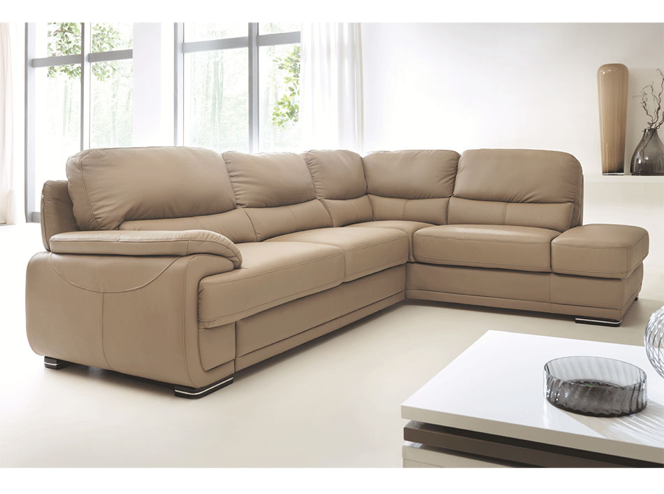 Leather Sectional Sleeper Sofa EF-Argento by Galla
