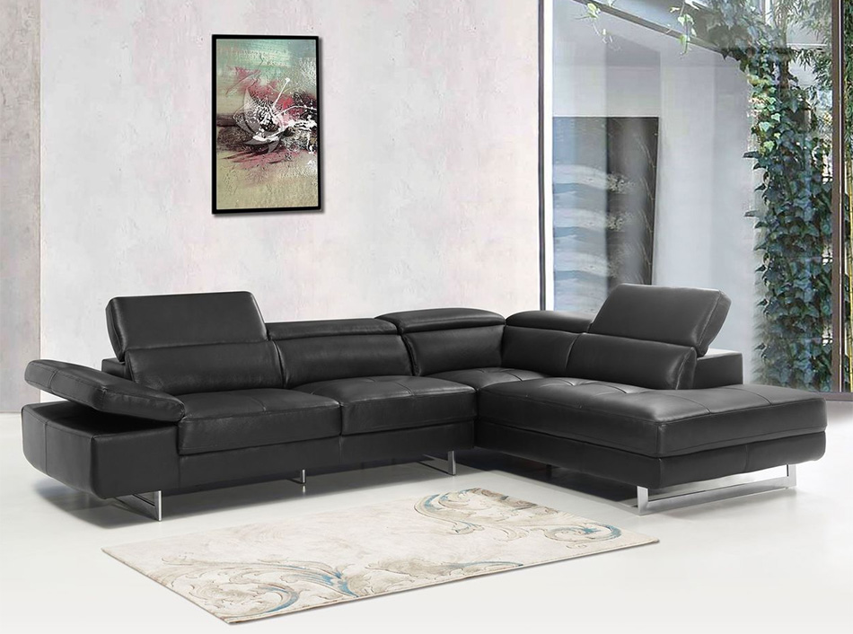 Beverly Hills Barts Sectional Sofa | Gray - MIG Furniture