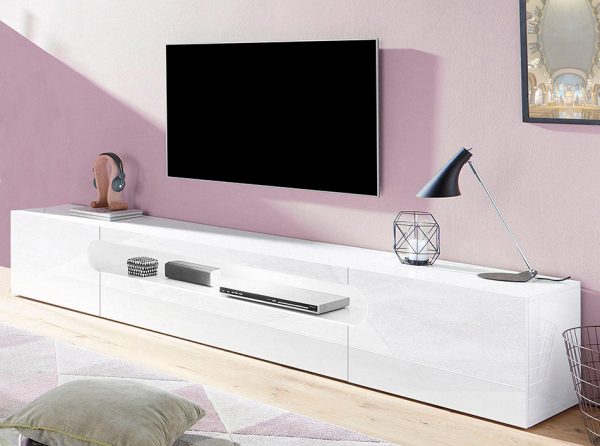White Modern TV Stand Vero-95 | made in Italy