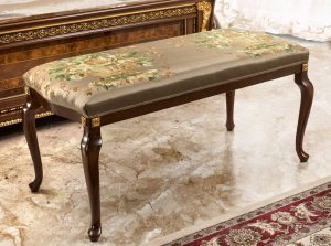 Aida Classic Wooden bench by Mobil PIU Italy Walnut
