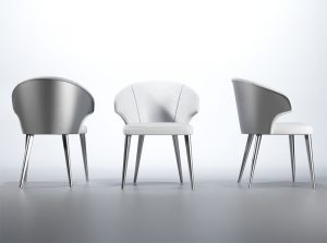 Wave White Dining Side Chair by Franco Furniture Spain