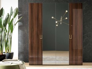 products 01 ALF Mid Century Bedroom Wardrobe 4Doors Glossy