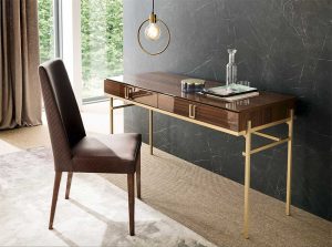 products 01 ALF Mid Century Desk Walnut High Gloss