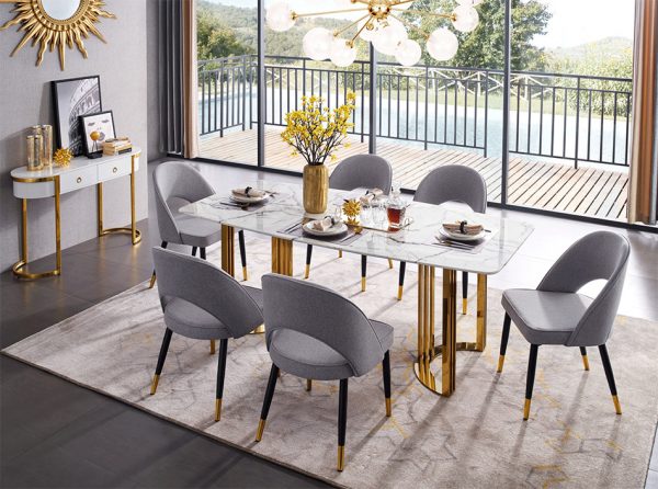 Dining Table Set 131 | Gold