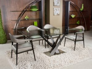 products 01 Glass Rect Dining Table Crystal Elite Modern 1