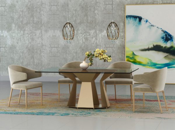 Contemporary Dining Table Poly by Elite Modern
