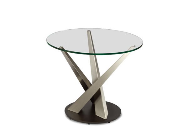 Round End Table Crystal by Elite Modern