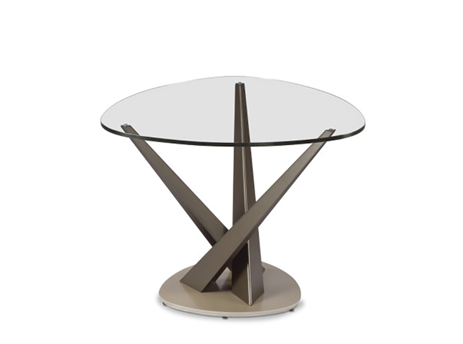Crystal Triangular End Table | Elite Modern