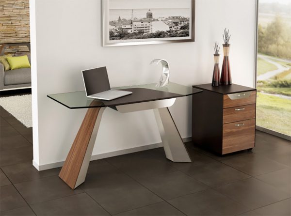 Glass Laptop Desk Haven by Elite Modern
