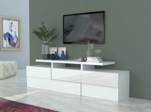 products 01 Unique Modern High White Gloss TV Stand Square 0