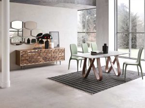 Butterfly Modern Dining Table by Tonin Casa fixed