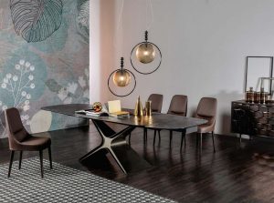 Calliope Modern Dining Table by Tonin Casa black