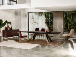 Celtis Modern Dining Table by Tonin Casa black