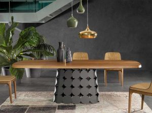 Polis Modern Dining Table by Tonin Casa woode