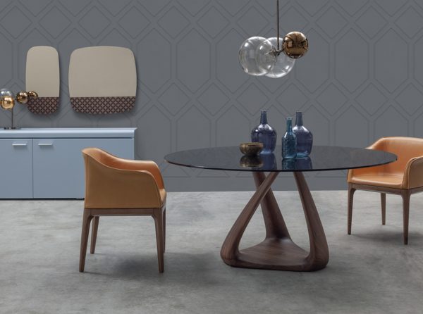 Round Ceramic Dining Table Rizoma by Tonin Casa - MIG Furniture