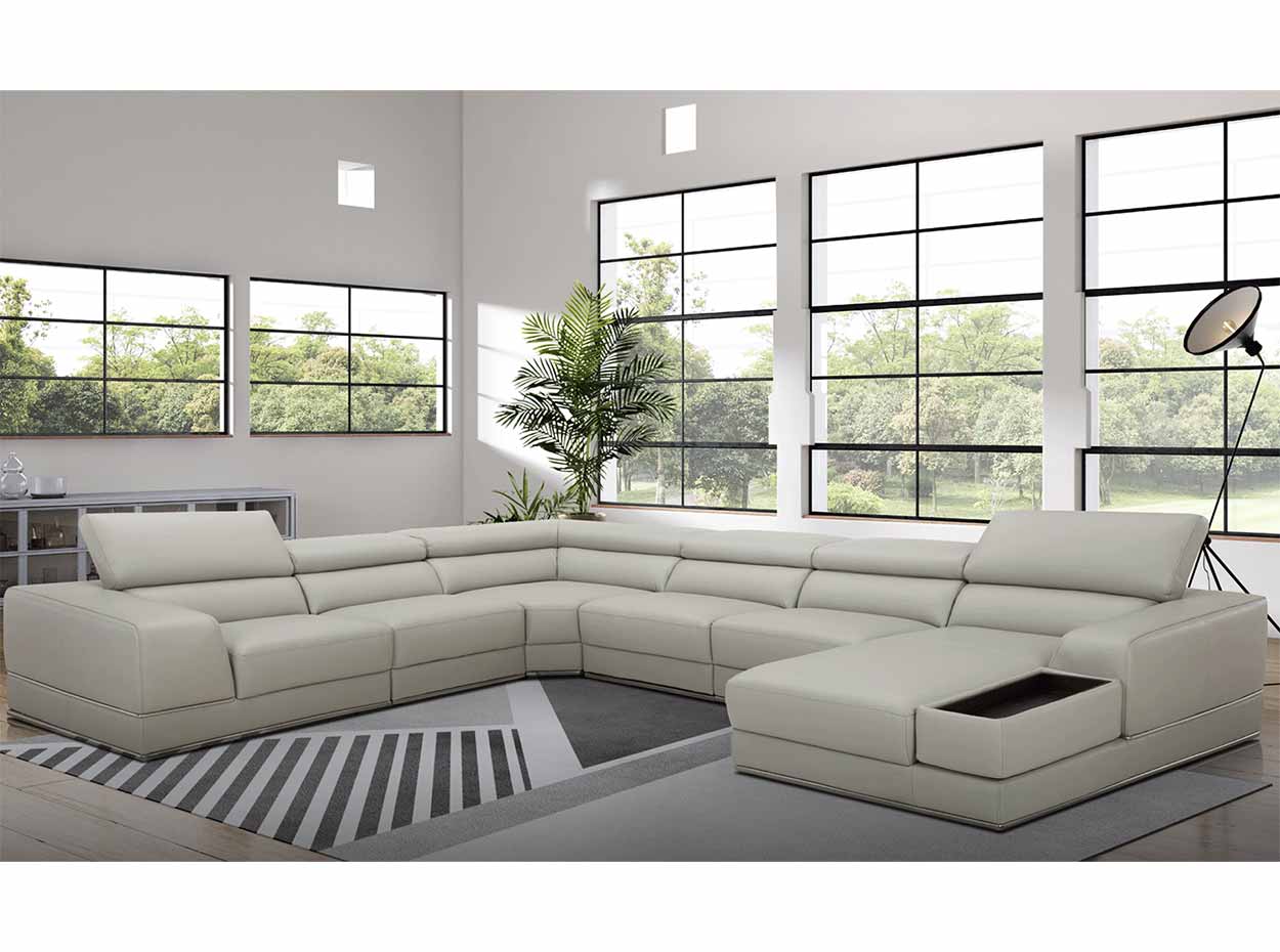 Modern Leather Sectional Sofa 1576 By Esf Furniture Mig