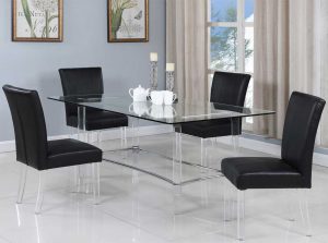 4038 Dining Table by Chintaly RCT Black