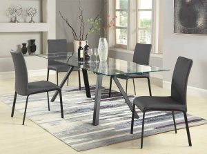 Aida Glass Dining table by Chintaly