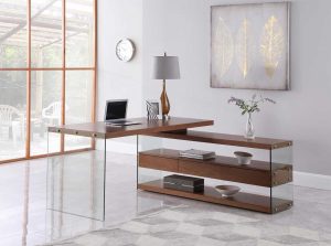 6902 Desk by Chintaly Walnut large