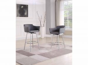 Dusty counter stool by chintaly gray