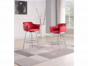 Dusty counter stool by chintaly red
