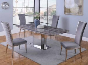 Isabel Marble Dining Table by Chintaly