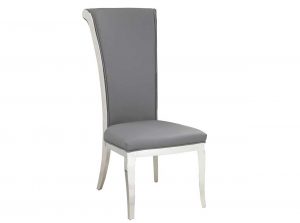 Joy side chair by chintaly gray PU