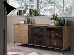 Madia sideboard by spar glass cognac