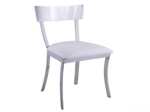 Maiden side chair by chintaly white