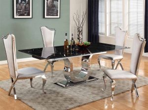 Nadia Marble Dining Table by Chintaly