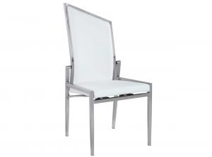 Nala side chair gray by chintaly white