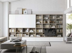 Modern Living Room Wall Unit with Entertainment Center New York New York  Fenicia-Salon-17