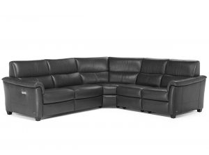 Astuzia C068 fabric leather sectional black by natuzzi editions recliner
